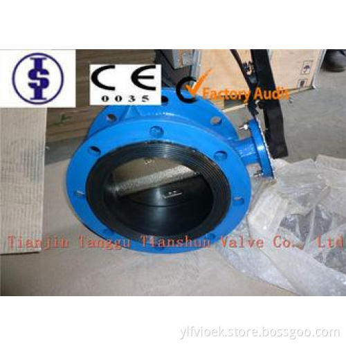 Ductile Iron Wafer Style Centerline Butterfly Valve Rubber